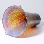 Large Gino Cenedese PEACOCK Vase, 12.5